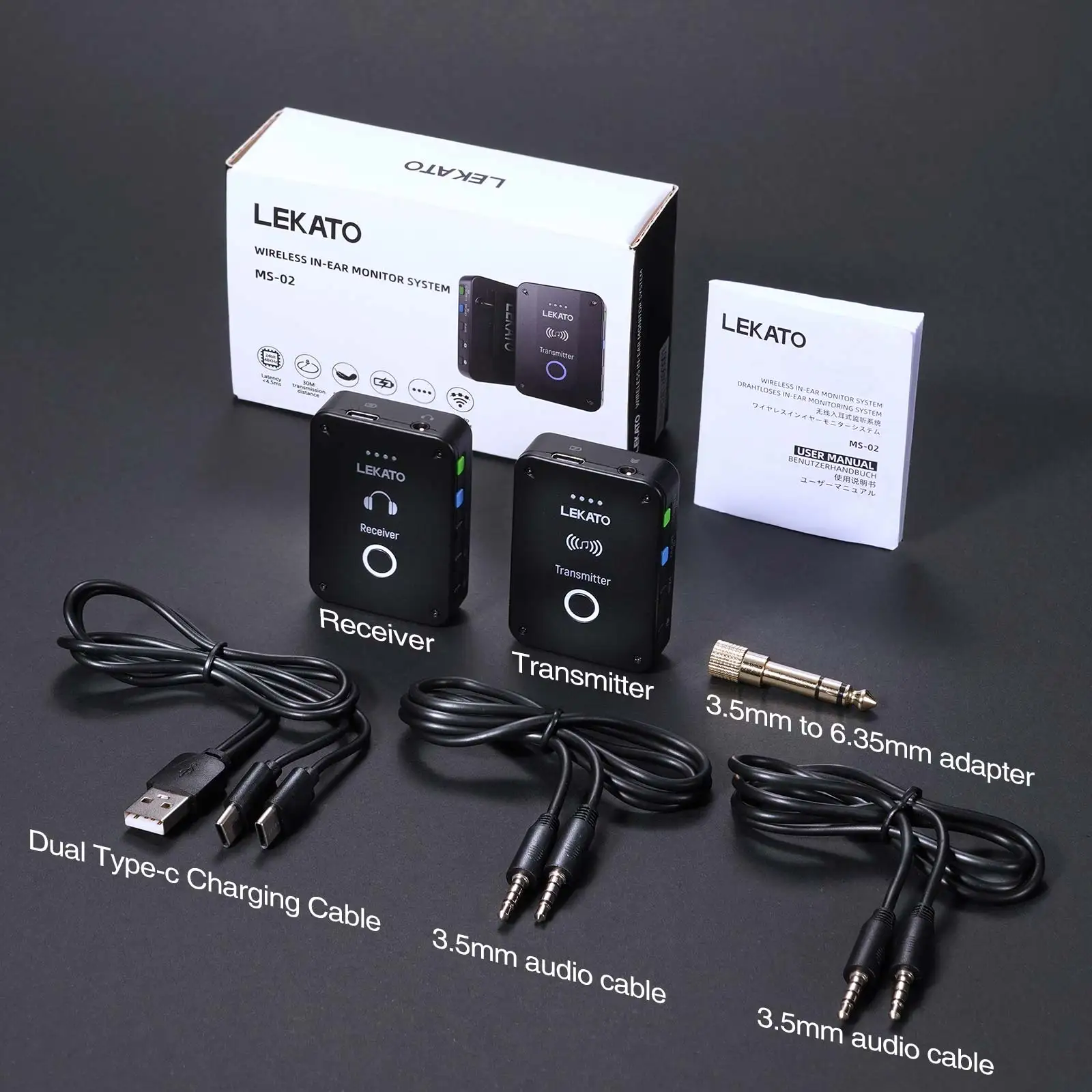 In Ear Monitor Iem - Lekato Ms-02 무선 Iem 시스템-2.4Ghz 스테레오