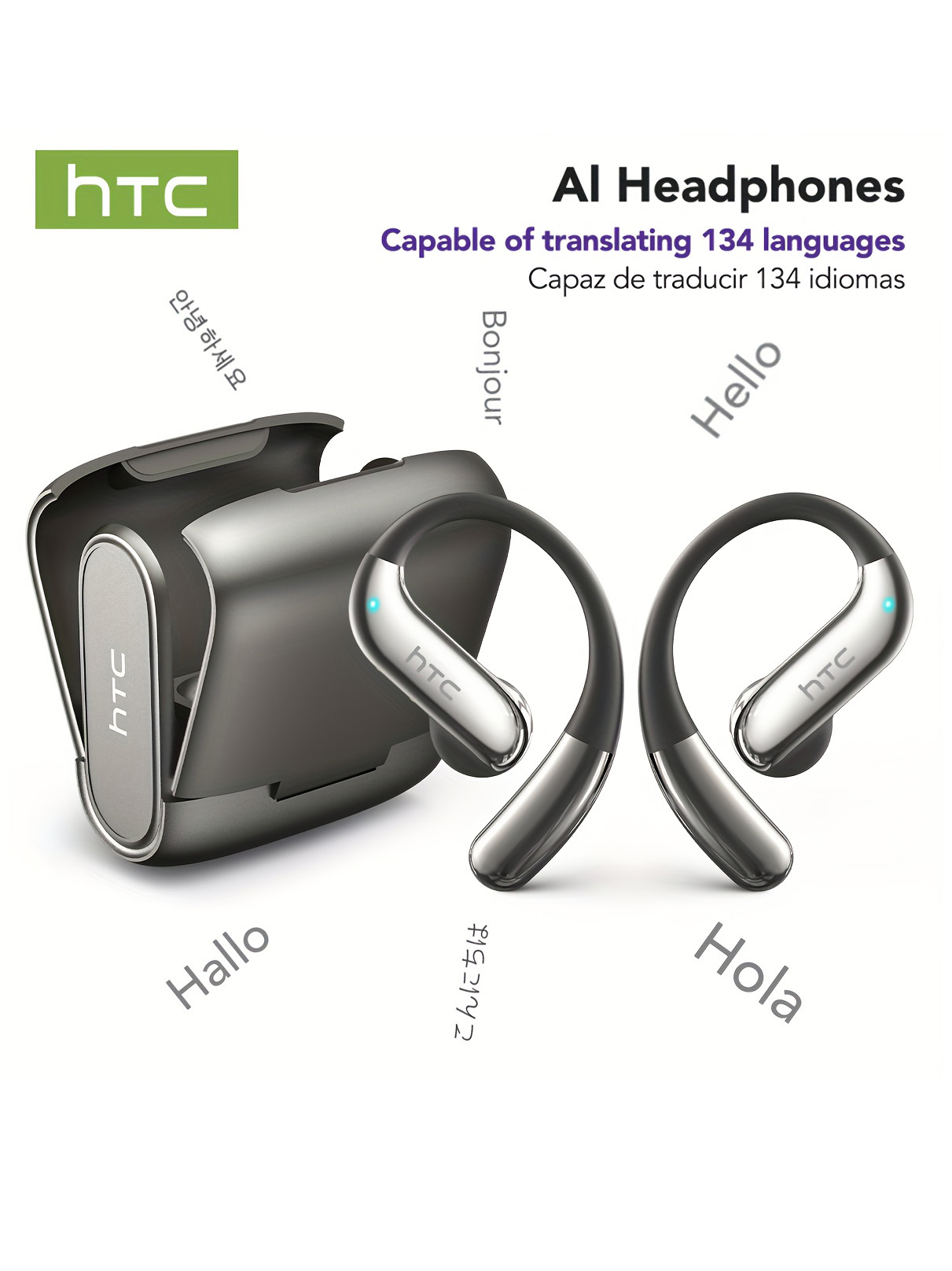 Usb C Earphone - 오픈 이어 블루투스 헤드폰 HTC 30시간