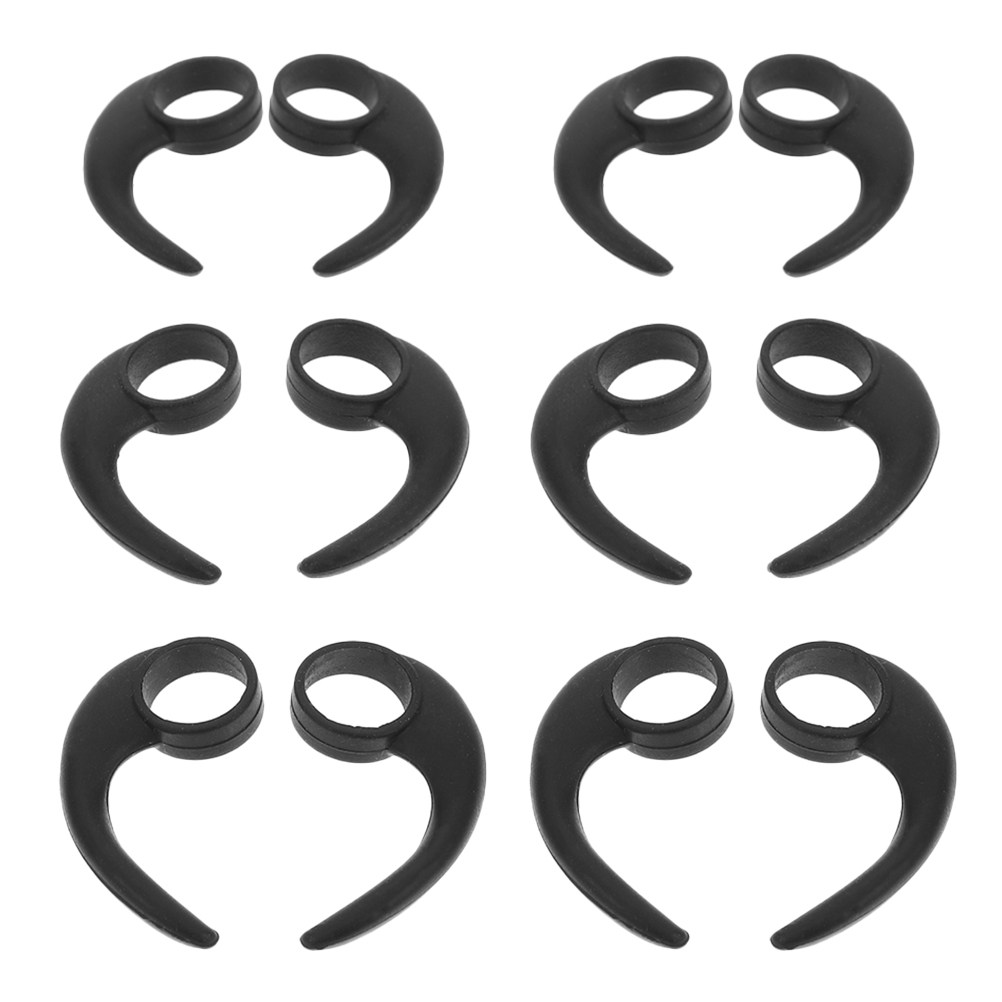 Silicone Ear Tip Replacement - 12개 이어훅 실리콘 스포츠용 미끄럼 방지