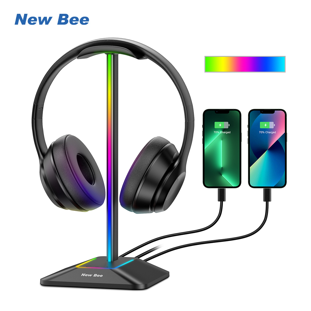 새로운 Bee Z8 RGB 헤드폰 스탠드 홀더(2개의  - Headphone Stand Desk 리뷰 및 가격