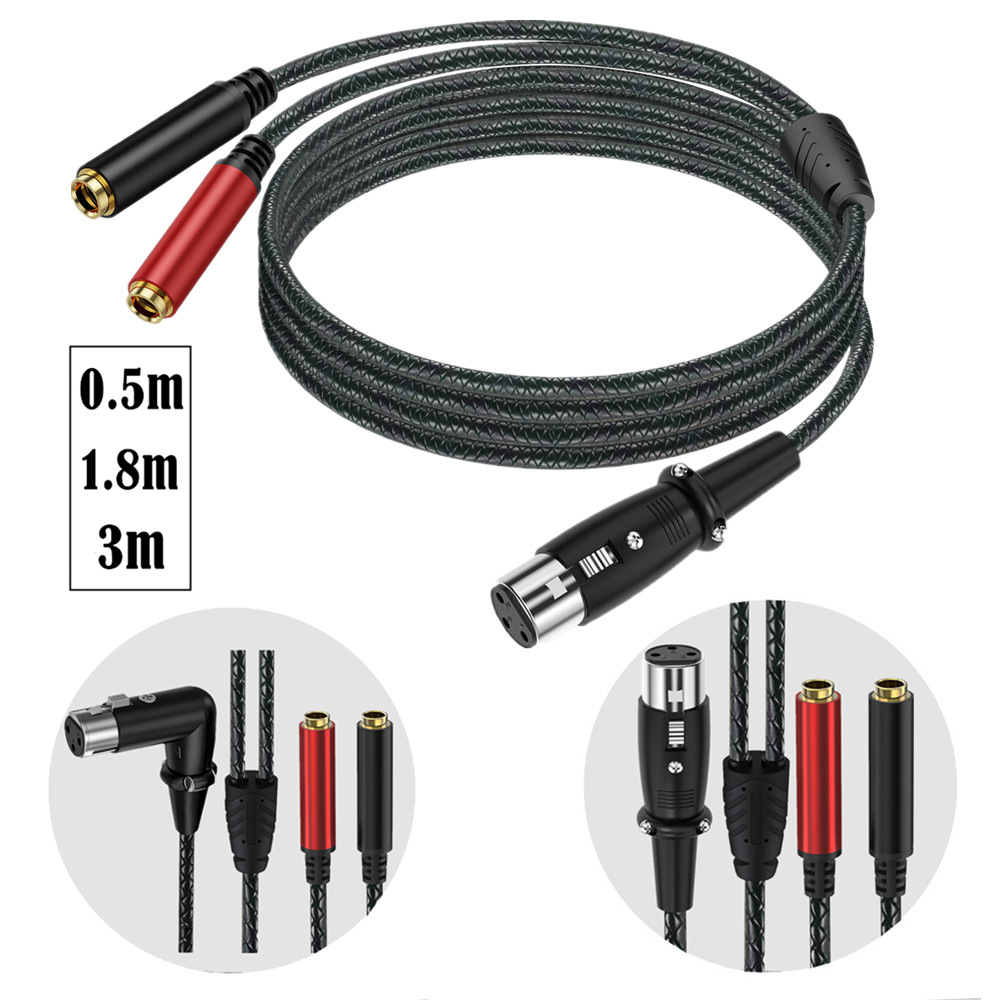 3핀 XLR 암 커넥터 - 듀얼 6.35mm TRS 암 - Earphone Splitter Jack 리뷰 및 가격