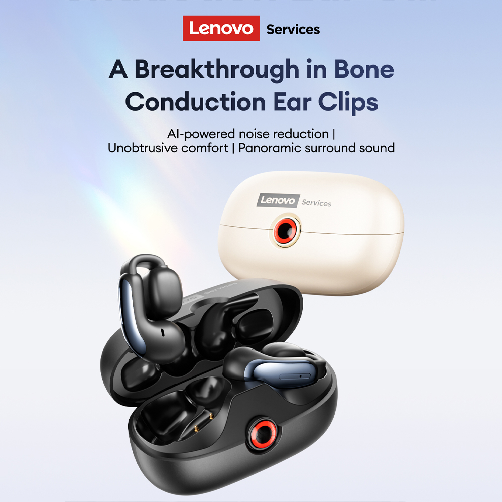 레노버 LES-108 골전도 TWS 이어 클립 이어폰  - Earbuds Charging Case 리뷰 및 가격