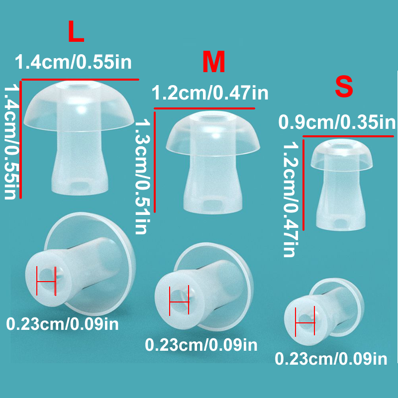 100pcs 보청기용 이어캡 쿠션 이어폰 인이어 이어팁 - Silicone Ear Tip Replacement 리뷰 및 가격