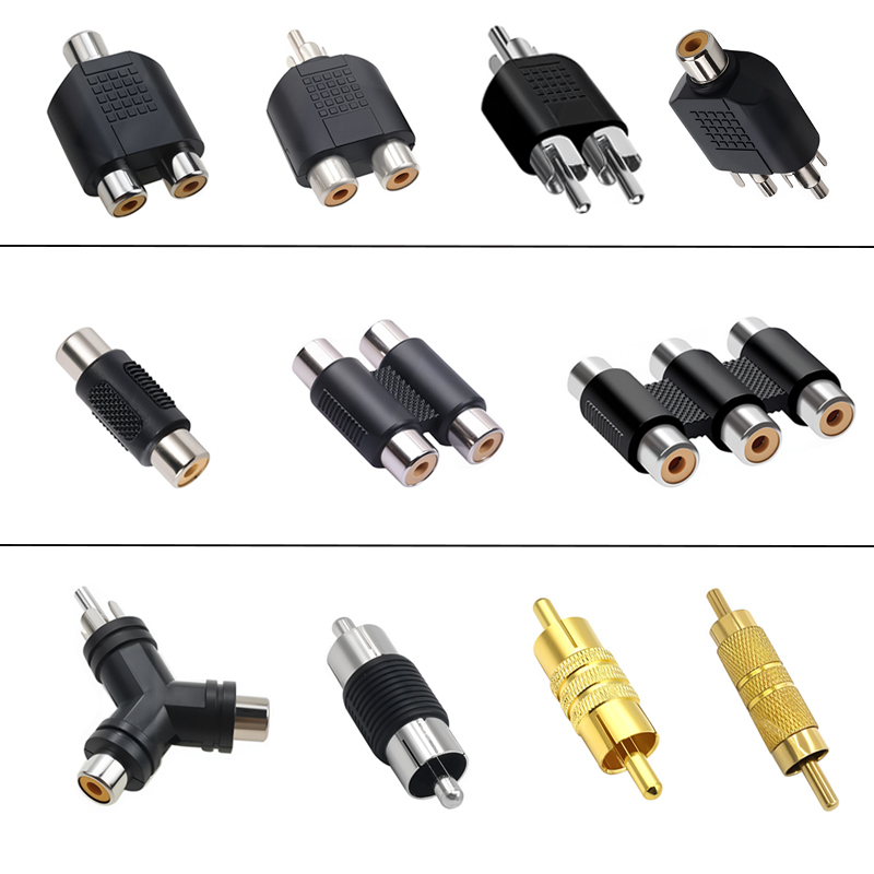 5개 RCA 암-수 플러그 커넥터 어댑터 RCA 암-암 - Audio Splitter Y 리뷰 및 가격