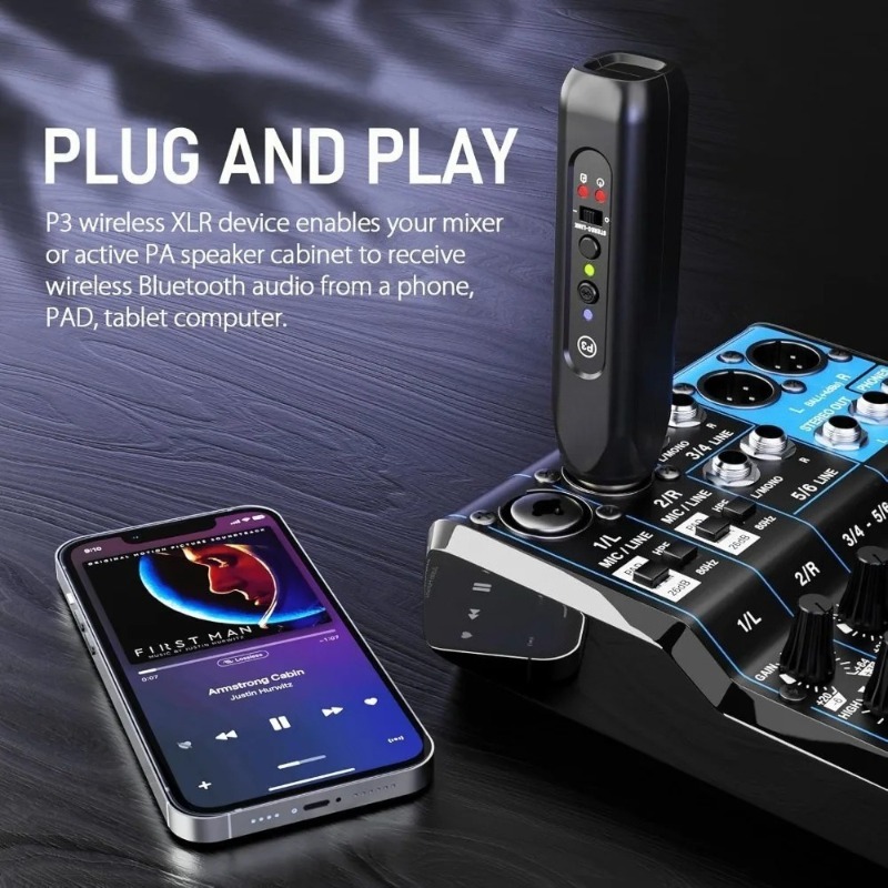 무선 XLR 블루투스 리시버 - 스피커 오디오 믹서 P - Bluetooth Adapter Receiver 리뷰 및 가격