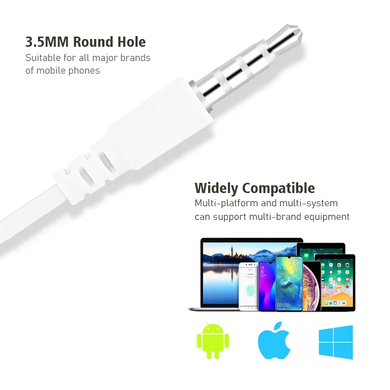 1/2/3/4Pcs 범용 3.5mm 스테레오 이어폰형  - Wired Earphone Mic 리뷰 및 가격