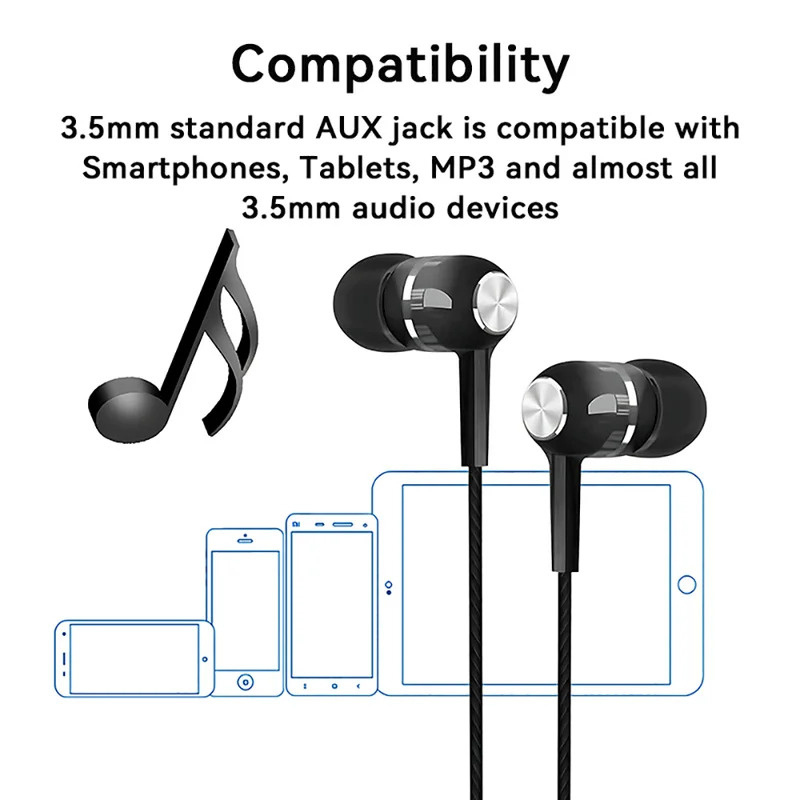1/2/3/4Pcs 3.5mm 유선 이어폰 인이어 헤드 - Wired Earphone Mic 리뷰 및 가격