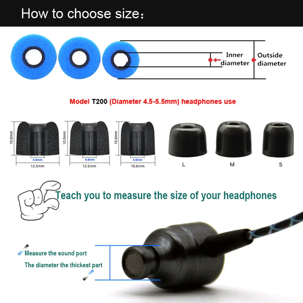 12쌍 ANJIRUI 인이어 이어폰용 메모리 폼 이어  - Earphone Foam Tip 리뷰 및 가격