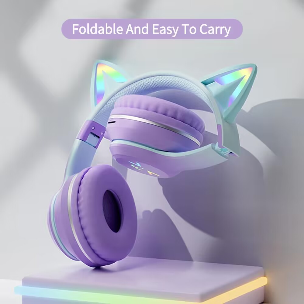 RGB 글로우 이어폰 무선 이어 버드 5.3 고양이 귀 - Gaming Headset Rgb 리뷰 및 가격