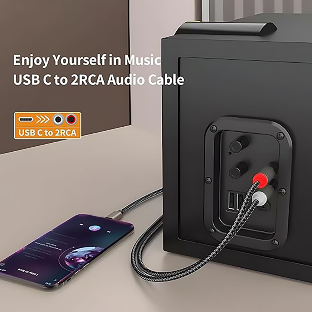 USB C - 2 RCA 오디오 케이블, Type-C  - Earphone Splitter Jack 리뷰 및 가격